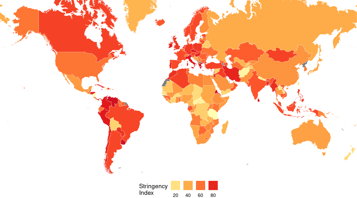 The ggplot map after moving the legend to the bottom