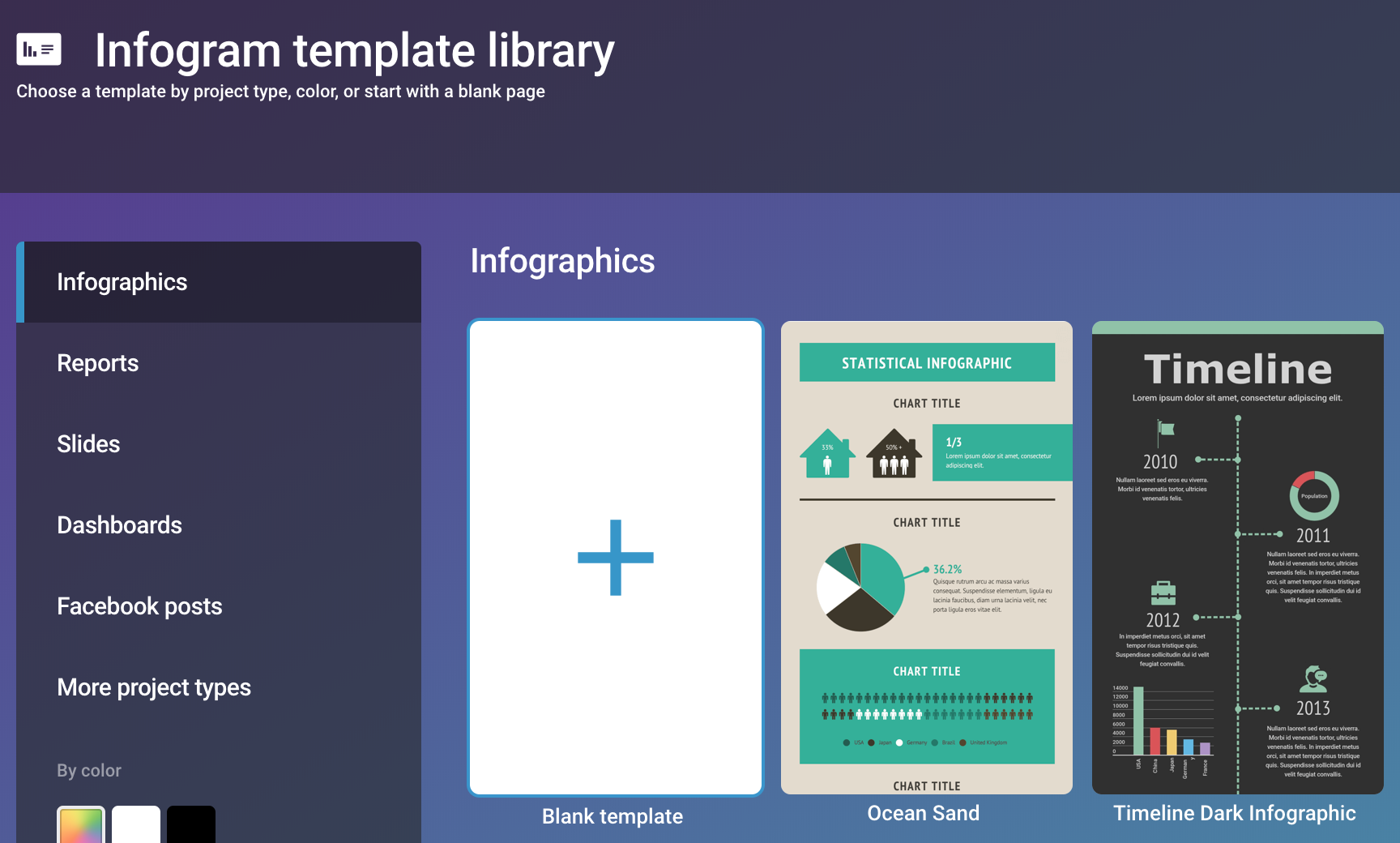 Blank template for an Infogram chart